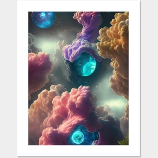 Mystical Nebula Planets Clouds Posters and Art